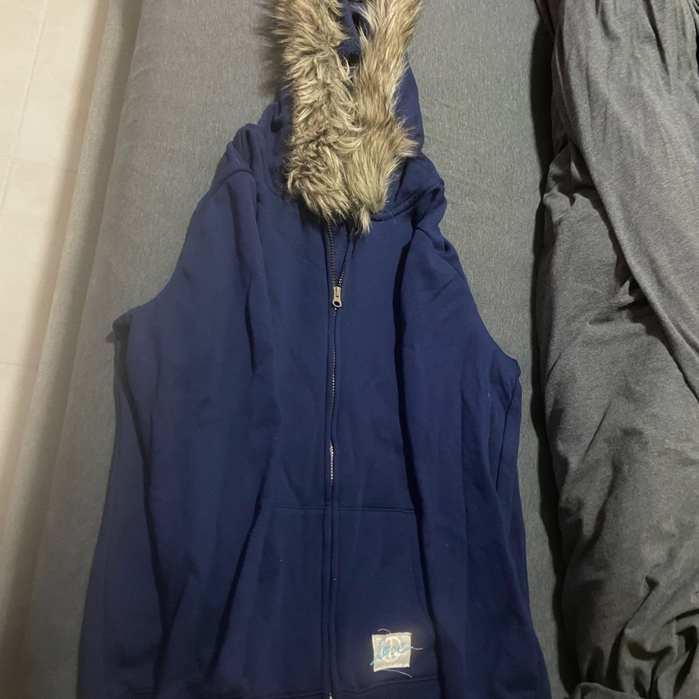 Old Navy Navy Blue Zip-Up Hoodie